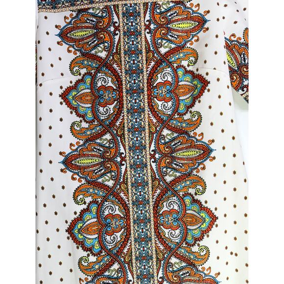 Antonio Melani Paisley Shift Dress Women Size 2 Multicolor Zip Back - Picture 8 of 12
